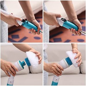 Shower Scrubber for Cleaning,Bathroom Scrubber with Long Handle,2 in 1 Tub  and Tile Scrubber Brush,Bathroom Cleaning Supplies Floor Scrubber Baseboard